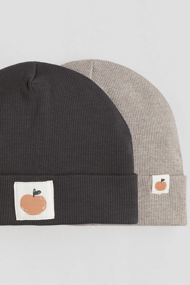 H&M 2-pack ribbed beanies